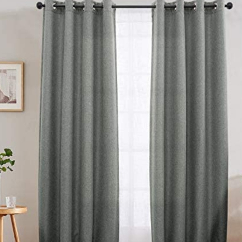 New Jin Chan Dark Gray Curtains